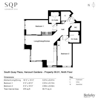 Hampton Towers, South Quay Plaza, Canary Wharf, E14